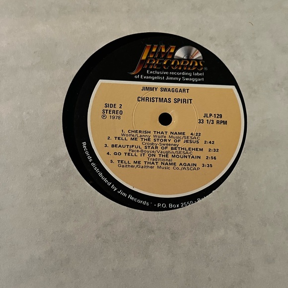 The Jimmy Swaggart Christmas Spirit Vinyl LP 1978 ~Ships quickly - Picture 7 of 9